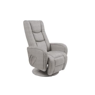 Relaxfauteuil Pulsar2 Grijs Stof Verstelbaar met Massage functie