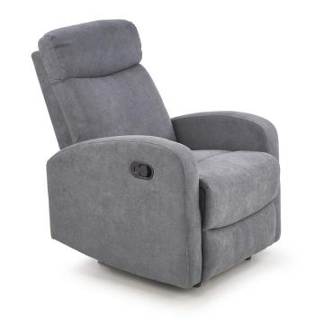 Relaxfauteuil Oslo1 Grijs Stof incl. handmatig Verstelbare ligfunctie