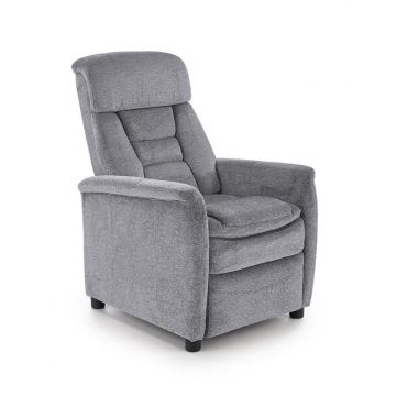 RelaxFauteuil Jordan Grijs Stof incl. handmatig Verstelbare Relaxfunctie