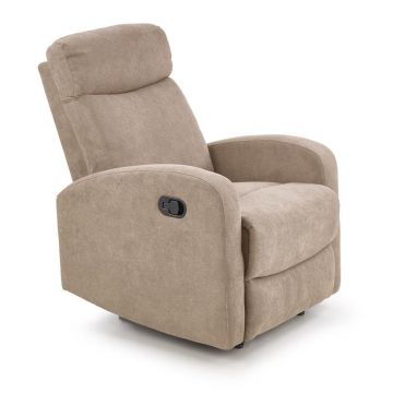 Relaxfauteuil Oslo1 Beige Stof incl. handmatig Verstelbare ligfunctie