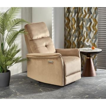 Relaxfauteuil Semir Beige elektrisch verstelbaar