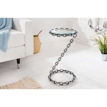Bijzettafel Chain Zilver 33cm - 42234