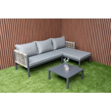 Loungeset Ibiza Moderne Hoekbank Chaise Longue Rechts Tuinset - 113579