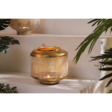 Decoratieve lantaarn Orient 20cm goud metaal Handgemaakte Lantaarn - 43825
