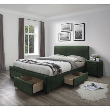 Bed Modena 3 Groen 160x200cm Met Opbergruimte