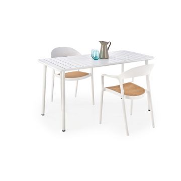 Eettafel 6-Zits Bosco 140cm Wit Metaal