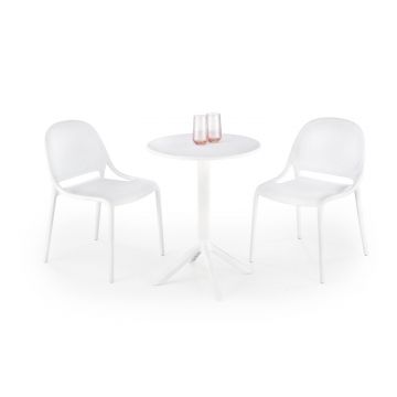 Ronde Eettafel Calvo 60cm Wit Kunststof