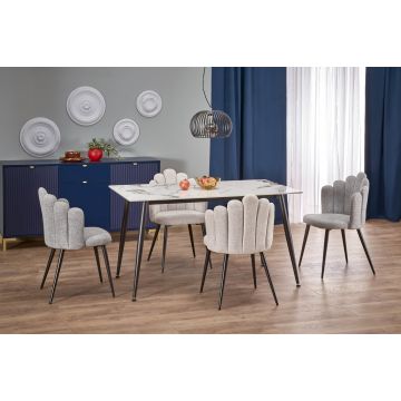 Moderne Eettafel Emilio 120cm Wit Marmer